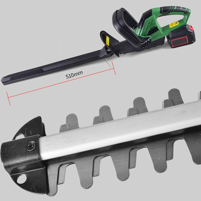 बैटरी के साथ 18V 2.0Ah 550mm इलेक्ट्रिक हेज कटर मशीन डुअल ब्लेड कॉर्डलेस हेज ट्रिमर